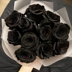 Букет "Черная королева" из 11 черных роз Эквадор (60 см) в Кашире