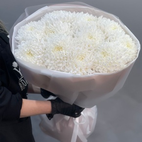 Букет из 11 белых хризантем  в Кашире