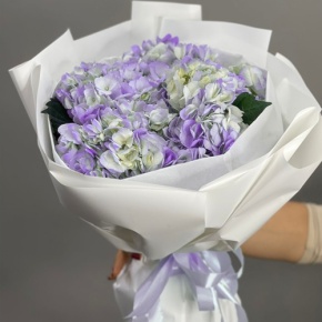 Букет из 5 фиолетовых гортензий в Кашире