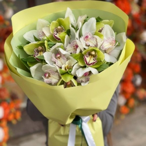 Букет "Бруклин" из орхидей и альстромерий в Кашире