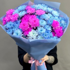 Букет "Матильда" из 15 кустовых хризантем в Кашире