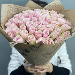 Букет из 51 пастельной розы (40 см) в Кашире