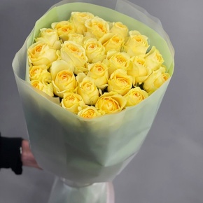 Букет из 25 пионовидных роз Баттеркап (60 см) в Кашире