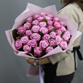 Букет из 35 малиновых роз Меритим (50 см) в Кашире