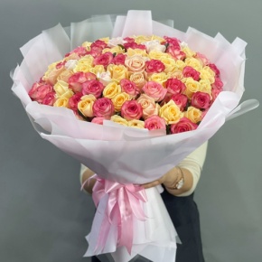 Букет из 101 розы  микс (70 см) в Кашире