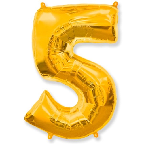 Шар гелиевый цифра 5 (40х102 см) в Кашире