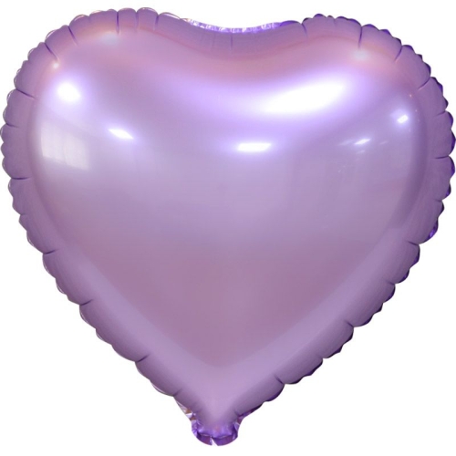 Сердце сиреневое фольгированный шар с гелием (45 см) в Кашире