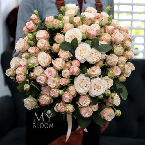 Букет 51 пионовидная роза Бомбастик (60 см) в Кашире