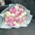 Микс из 19 бело-розовых пионов в Кашире