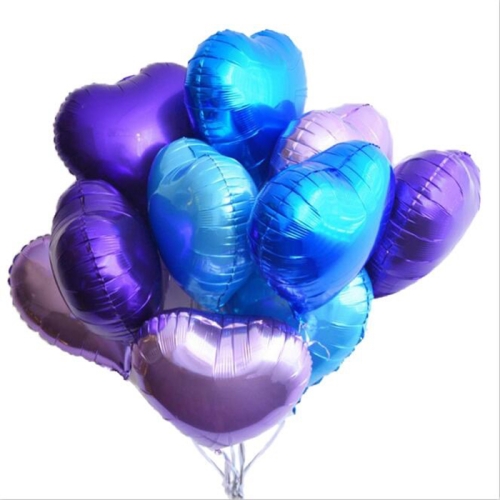 Сердце голубое фольгированный шар с гелием (45 см) в Кашире