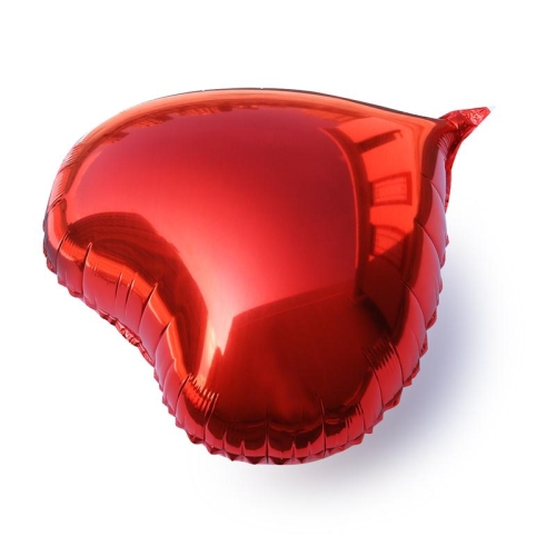 Сердце красное фольгированный шар с гелием (45 см) в Кашире